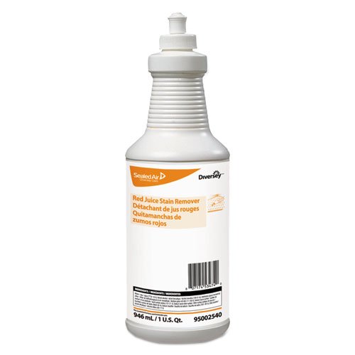 Diversey Red Juice Stain Remover, 32 oz, Bottle, 6 Bottles/Carton