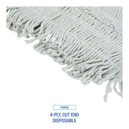 Disposable Dust Mop Head, Cotton, 18w X 5d - Image 5