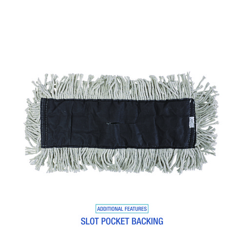 Disposable Dust Mop Head, Cotton, 18w X 5d - Image 7