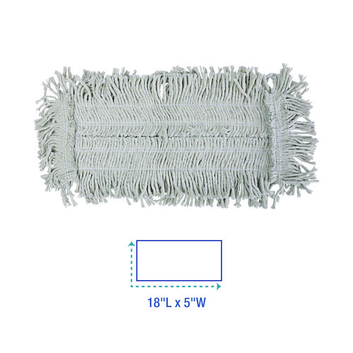 Disposable Dust Mop Head, Cotton, 18w X 5d - Image 3