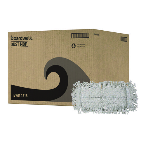 Disposable Dust Mop Head, Cotton, 18w X 5d - Image 8