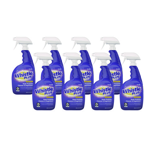 Whistle Plus Multi-purpose Cleaner And Degreaser, Citrus, 32 Oz Spray Bottle, 8-carton